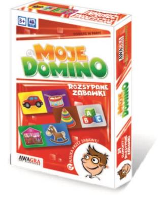 Gra edukacyjna. Moje domino - Rozsypane zabawki. Wydawca: Artyk. SmakLiter.pl Opakowanie Gra edukacyjna. Moje domino - Rozsypane zabawki