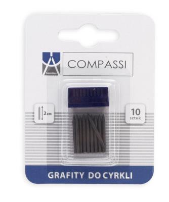 Opakowanie Grafity ołówkowe do cyrkli 2mm Compassi  24 sztuki