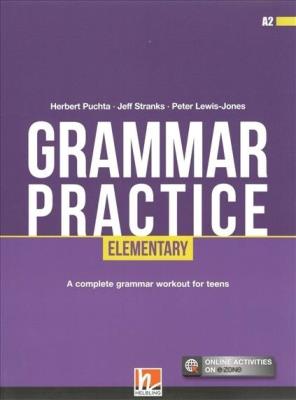 Grammar Practice Elementary A2 + e-zone. Autor: Jeff Stranks and Peter Lewis-Jones. SmakLiter.pl Okładka książki Grammar Practice Elementary A2 + e-zone