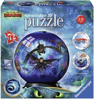 Opakowanie Jak wytresować smoka 3 Puzzle 3D Kula 72 EL.