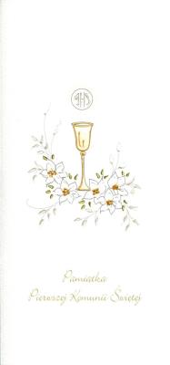 Opakowanie Karnet Komunia Kielich złoty MAK