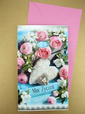 Opakowanie Karnet Urodziny z Kopertą+ Ustawiany Rocznik