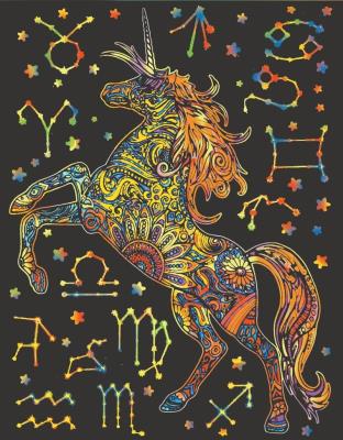 Opakowanie Kolorowanka Welwetowa 47x35 Jednorożec Niebo