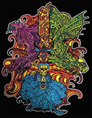 Opakowanie Kolorowanka Welwetowa 47x35 Karp i Smok