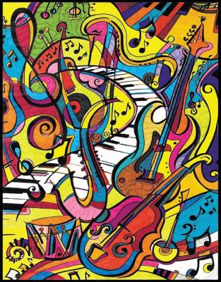 Opakowanie Kolorowanka Welwetowa 47x35 Muzyka