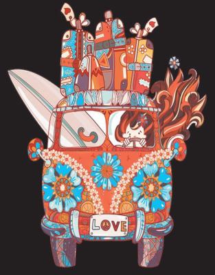 Opakowanie Kolorowanka Welwetowa 47x35 Ogórek Hipisów