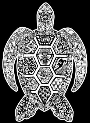 Opakowanie Kolorowanka Welwetowa 47x35 Żółw morski