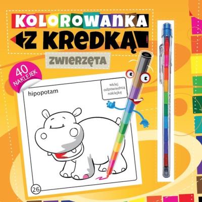 Okładka książki Kolorowanka z kredką - Zwierzęta