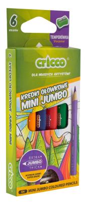 Opakowanie Kredki Cricco Trójkątne Mini Jumbo 6-Kol. op. Kartonowe z Temperówką/ Opak. 12