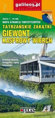 Okładka książki Mapa atrakcji tur. - Giewont, Kasprowy Wierch...