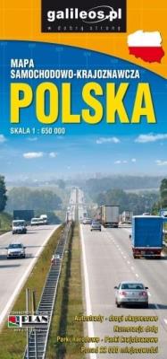 Okładka książki Mapa samochodowo-kraj. - Polska 1:650 000