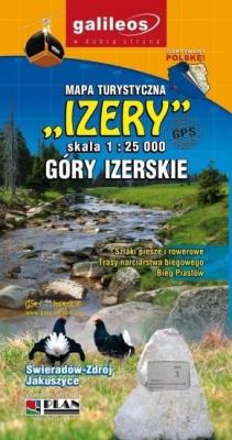 Okładka książki Mapa turyystyczna - Izery, Góry Izerskie 1:25 000