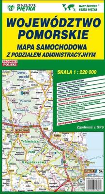 MAPA WOJ POMORSKIEGO - ADM-SAM 1:220 000. Autor: Wydawnictwo Piętka. SmakLiter.pl Okładka książki MAPA WOJ POMORSKIEGO - ADM-SAM 1:220 000