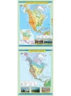 Opakowanie Mapa - Ameryka Płn Ukszt. Powierzchni / Krajobrazy