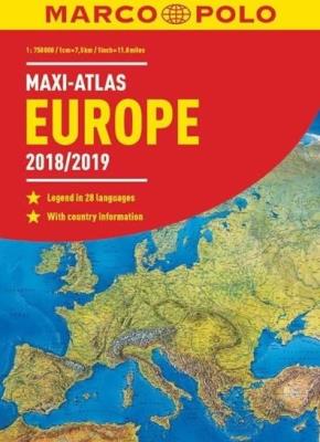 Maxi-Atlas Europa 2018/2019 1:750 000 MARCO POLO. Autor: Opracowanie zbiorowe. SmakLiter.pl Okładka książki Maxi-Atlas Europa 2018/2019 1:750 000 MARCO POLO