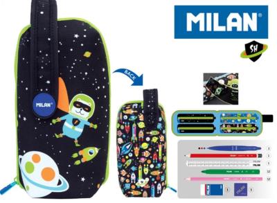 Opakowanie Multipiórnik MILAN owalny z 4 piórnikami SH czarny miś