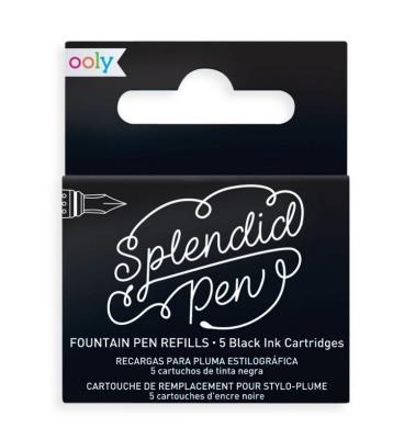 Naboje uzupełniające Splendid czarne (5szt). Wydawca: Kolorowe Baloniki. SmakLiter.pl Opakowanie Naboje uzupełniające Splendid czarne (5szt)