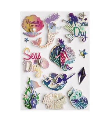 Opakowanie Naklejki 3D syreny 12 szt.