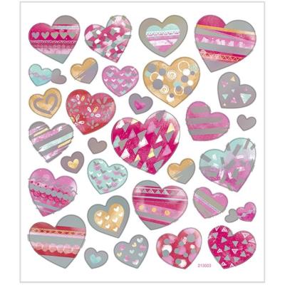 Opakowanie Naklejki Serca Różowo-Metaliczne