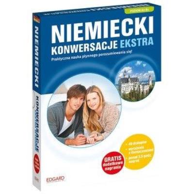 Niemiecki. Konwersacje Ekstra A2-B1 + CD. Autor: Opracowanie zbiorowe. SmakLiter.pl Okładka książki Niemiecki. Konwersacje Ekstra A2-B1 + CD
