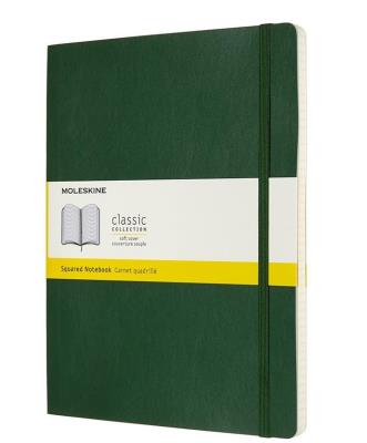 Opakowanie Notes 19x25 kratka myrtle green MOLESKINE