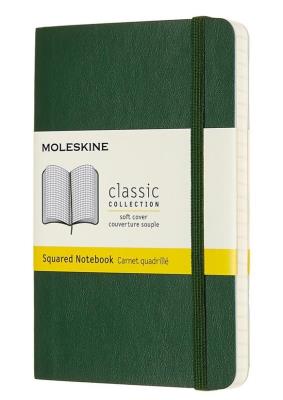 Opakowanie Notes 9x14 kratka myrtle green MOLESKINE