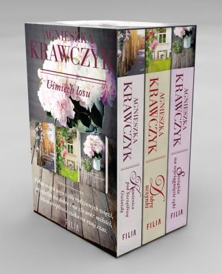 PAKIET UŚMIECH LOSU / KAMIENICA POD SZCZĘŚLIWĄ GWIAZDĄ / DOBRE UCZYNKI / SZCZĘŚCIE NA WYCIĄGNIĘCIE RĘKI. Autor: Krawczyk Agnieszka. SmakLiter.pl Okładka książki PAKIET UŚMIECH LOSU / KAMIENICA POD SZCZĘŚLIWĄ GWIAZDĄ / DOBRE UCZYNKI / SZCZĘŚCIE NA WYCIĄGNIĘCIE RĘKI