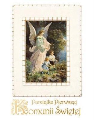 Okładka książki Pamiątka Pierwszej Komunii Św. (Anioł i dzieci)