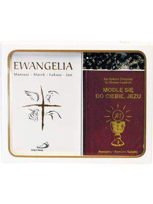 Okładka książki Pierwsza Komunia Święta - zestaw bordowy