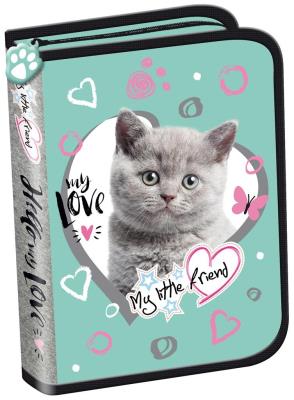 Opakowanie Piórnik dwuklapkowy b.w. My Little Friend Kot Mint