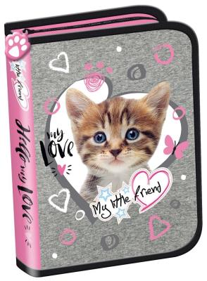 Opakowanie Piórnik dwuklapkowy b.w. My Little Friend Kot Pink