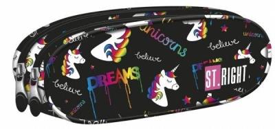 Opakowanie Piórnik saszetka dwukomorowa Jednorożce