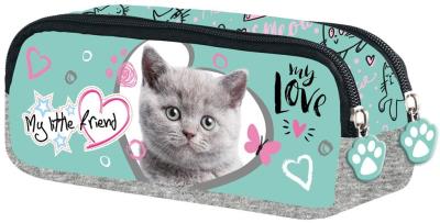 Opakowanie Piórnik saszetka dwukomorowa My Little Friend Kot