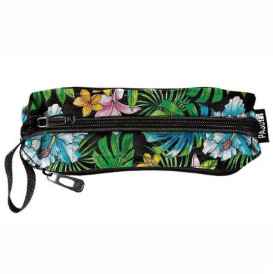 Opakowanie Piórnik trzykomorowy w kolorowe kwiaty