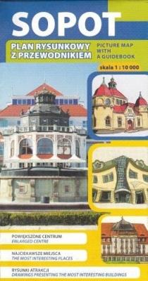 Okładka książki Plan rysunkowy z przewodnikiem - Sopot