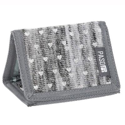 Opakowanie Portfel szary w serca