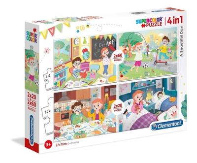 Opakowanie Puzzle Supercolor A beautiful day 4 w 1 2x60 + 2x20