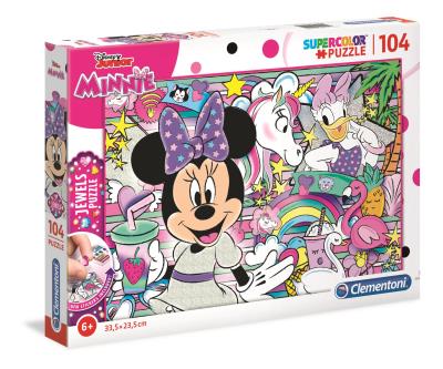 Opakowanie Puzzle Supercolor Jewels Puzzle Minnie 104
