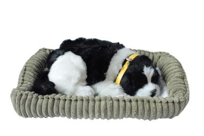 Opakowanie Śpiący pies na poduszce - czarno biały