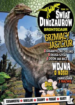 Świat Dinozaurów T.14 Brontozaur. Autor: Opracowanie zbiorowe. SmakLiter.pl Okładka książki Świat Dinozaurów T.14 Brontozaur