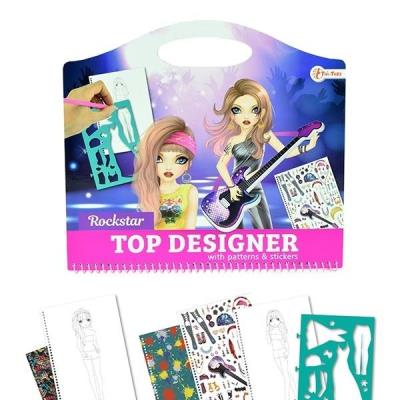 Szkicownik fashion rockstar z naklejkami. Wydawca: ToiToys. SmakLiter.pl Opakowanie Szkicownik fashion rockstar z naklejkami
