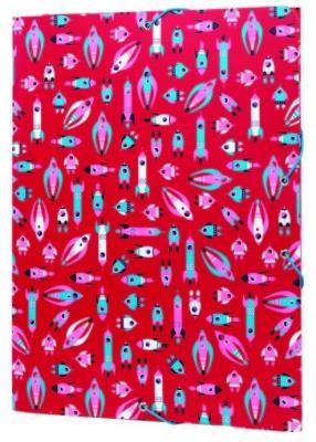 Opakowanie Teczka A4 cienka z gumką Space czerwona MILAN