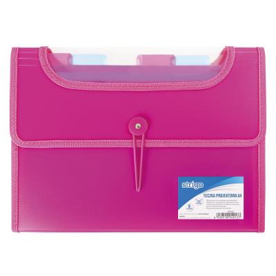 Opakowanie Teczka A4 z 6 przekładkami V-file różowa STRIGO