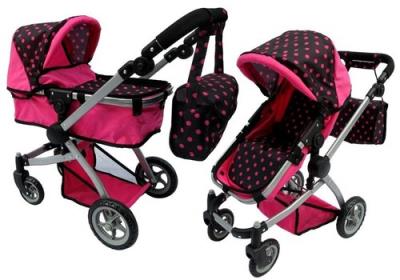 Wózek dla lalek Alice głęboki, spacerówka 2w1. Wydawca: Lean Toys. SmakLiter.pl Opakowanie Wózek dla lalek Alice głęboki, spacerówka 2w1