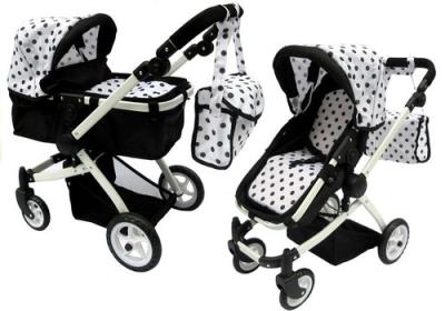 Wózek dla lalek Alice głęboki, spacerówka 2w1. Wydawca: Lean Toys. SmakLiter.pl Opakowanie Wózek dla lalek Alice głęboki, spacerówka 2w1