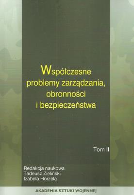 Opakowanie Współczesne problemy zarządzania obronności i bezpieczeństwa Tom 1