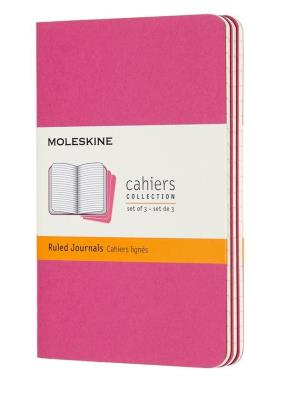 Opakowanie Zestaw 3 zeszytów Cahier Journals 9x14 linie pink