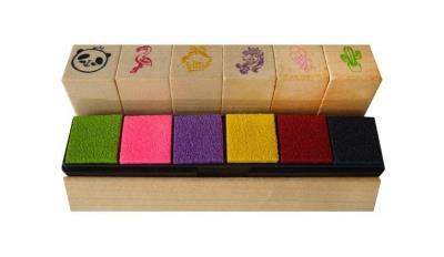 Opakowanie Zestaw 6 stempli drewnianych