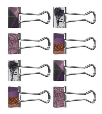 Opakowanie Zestaw klipsów Trójkąty/Dziewczyna 8 sztuk