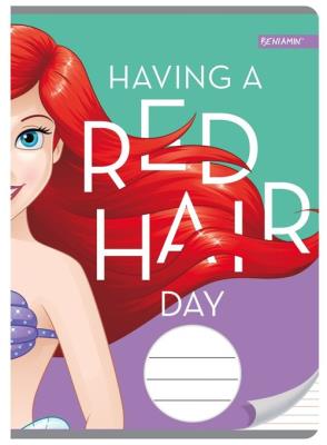 Opakowanie Zeszyt A5 w trzy linie kolorowe 16 kartek Księżniczki 10 sztuk